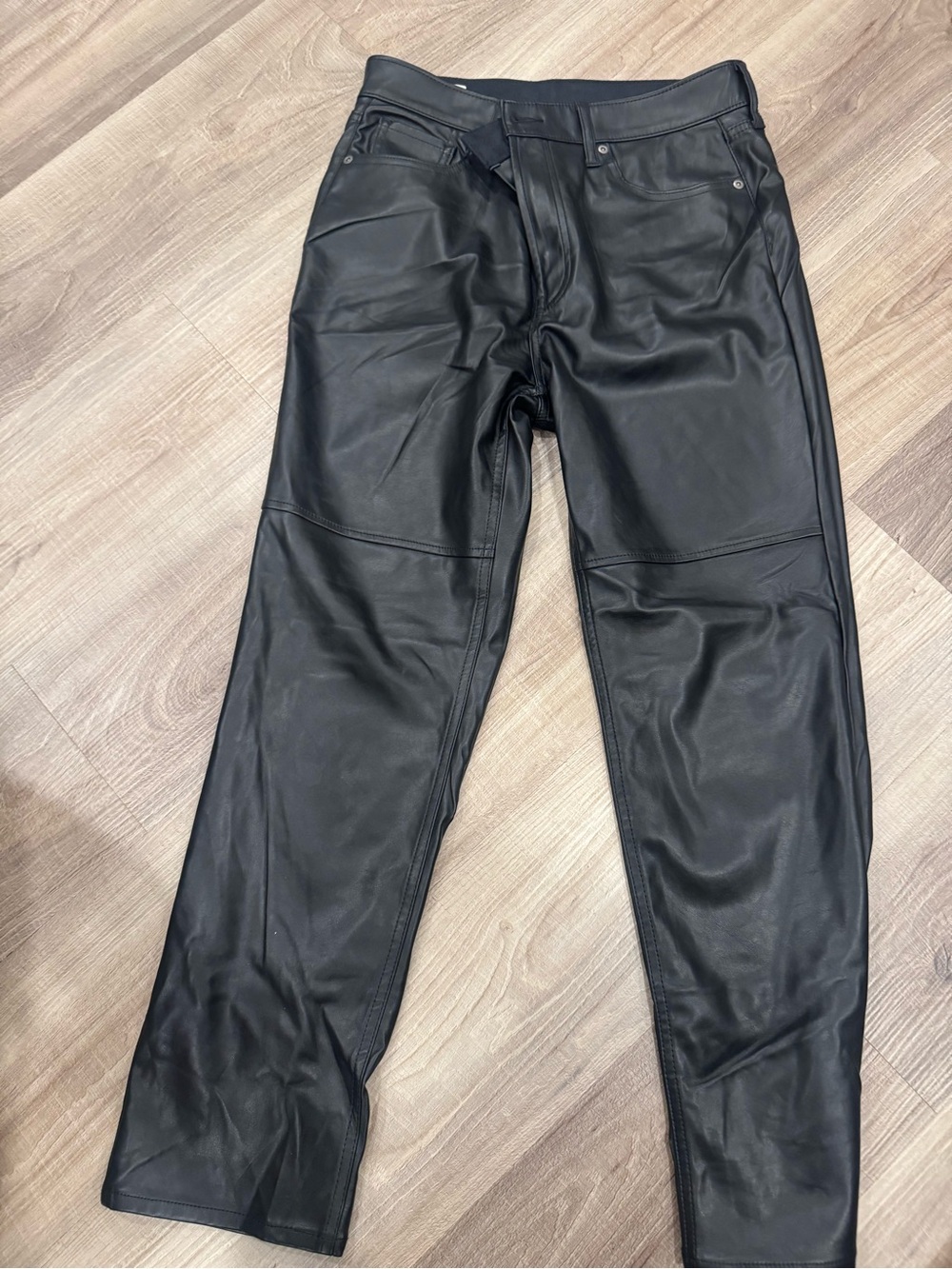 Gap Cheeky Straight High Rise leather